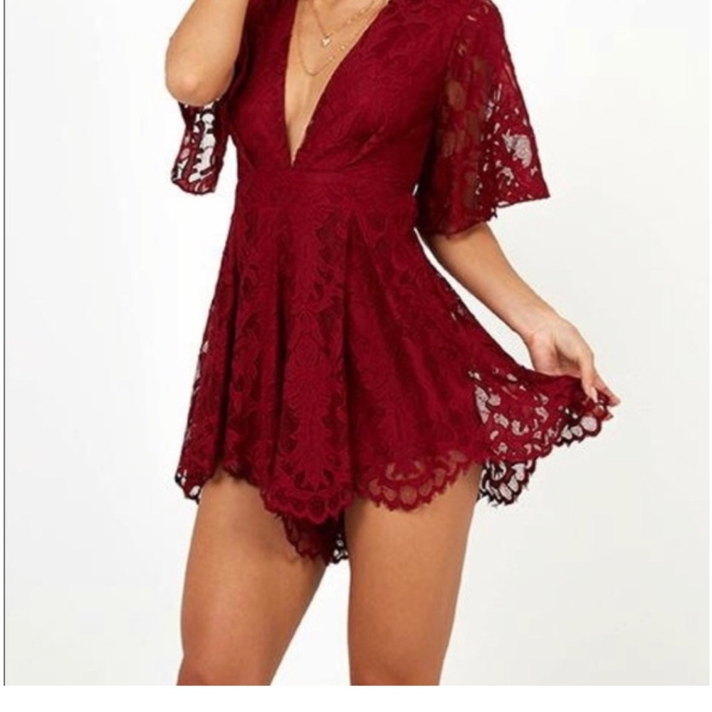 Showpo Break the Bar Playsuit in Red size  6